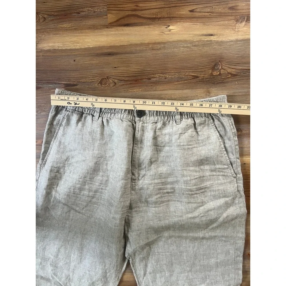 Madewell Men XL Beige 100% Linen Drawstring Waist Beach Resortwear Pants